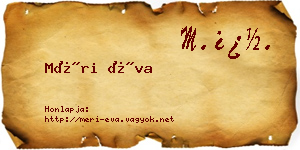 Méri Éva névjegykártya
