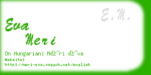 eva meri business card